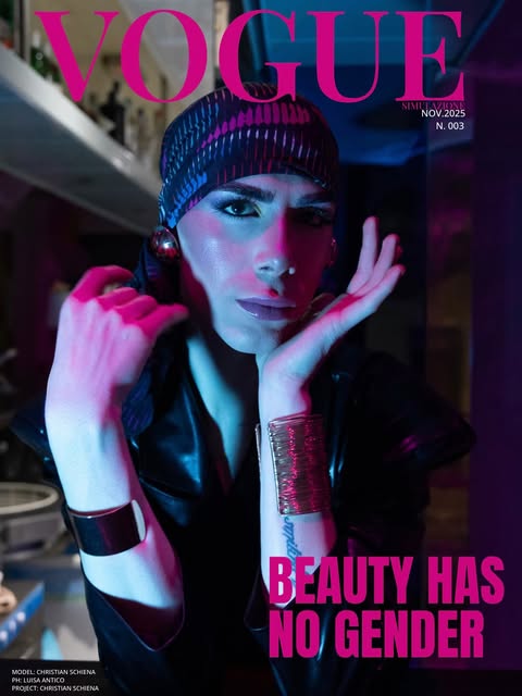 Editoriale Vogue anni '80, progetto Beauty has no gender